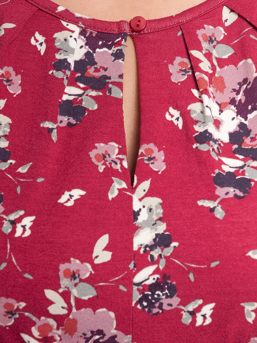 Vive_Maria_MON_AMOUR_Floral_BLUMEN_50s_Keyhole_Kurzarm_SHIRT_Rot-4