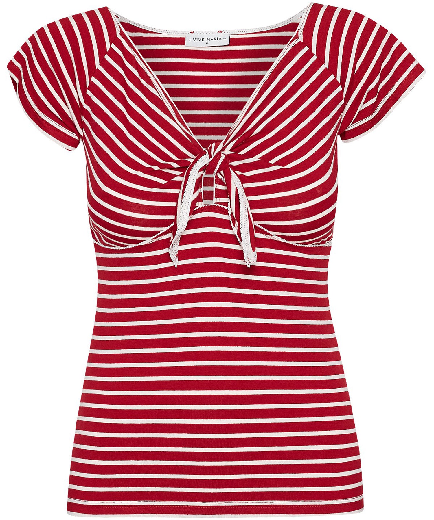 Vive_Maria_MY_CAPRI_Sailor_50s_STREIFEN_Knot_Tie_SHIRT_Oberteil_Rot_killer_kirsche_1