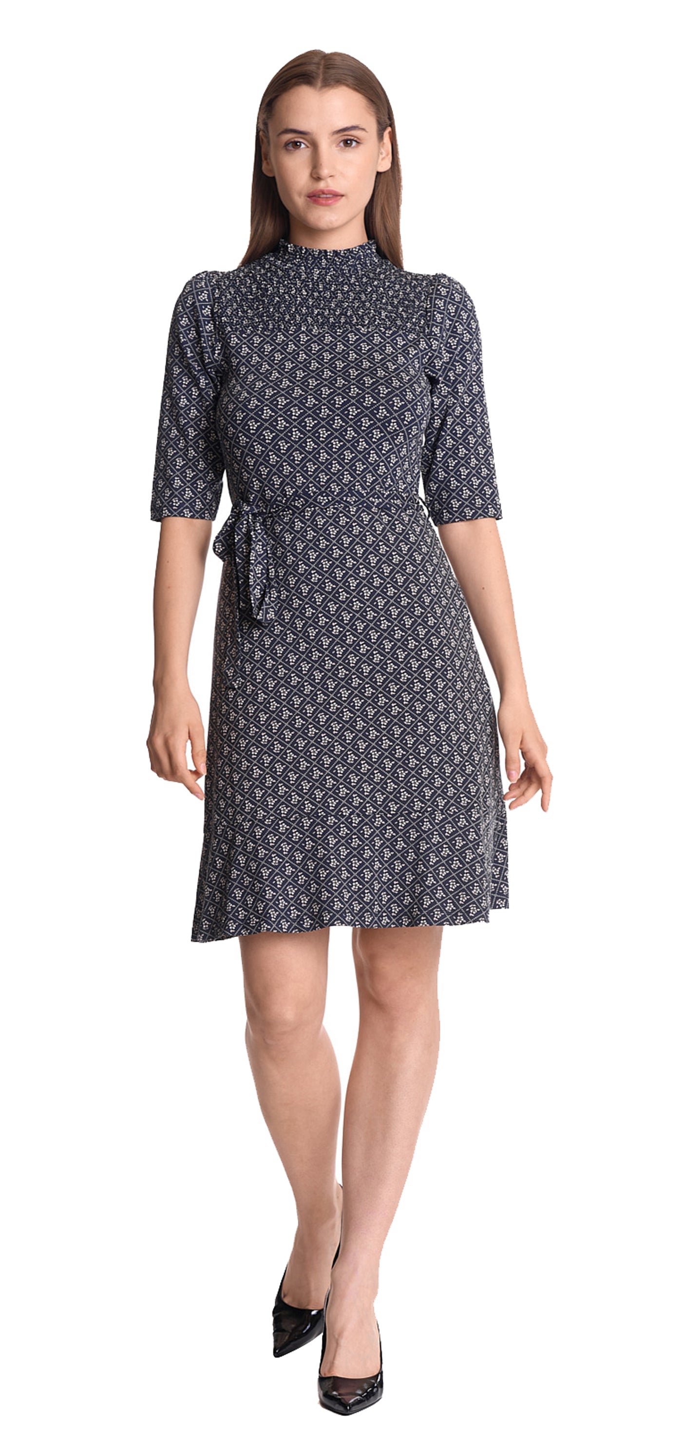Vive_Maria_MY_SOUVENIR_Vintage_Geometrical_Stehkragen_ALinie_DRESS_Kleid-1