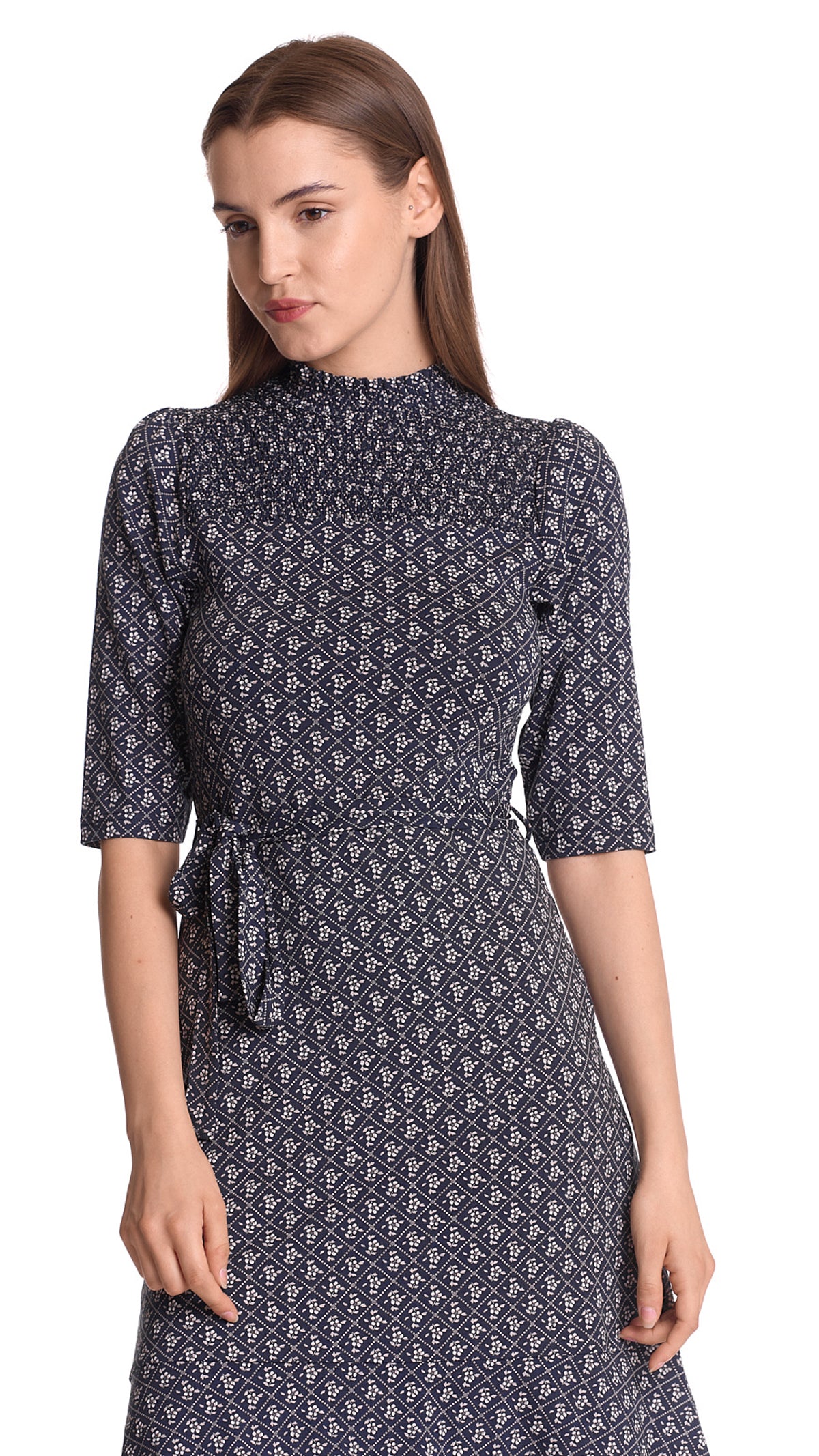Vive_Maria_MY_SOUVENIR_Vintage_Geometrical_Stehkragen_ALinie_DRESS_Kleid-4