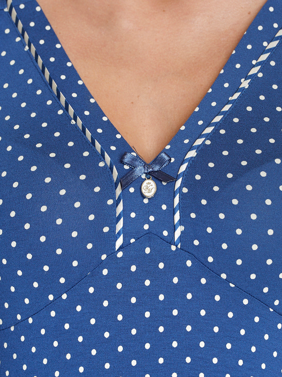 Vive_Maria_NIZZA_Vintage_POLKA_DOT_Punkte_V-Neck_Kurzarm_SHIRT_Blau-4
