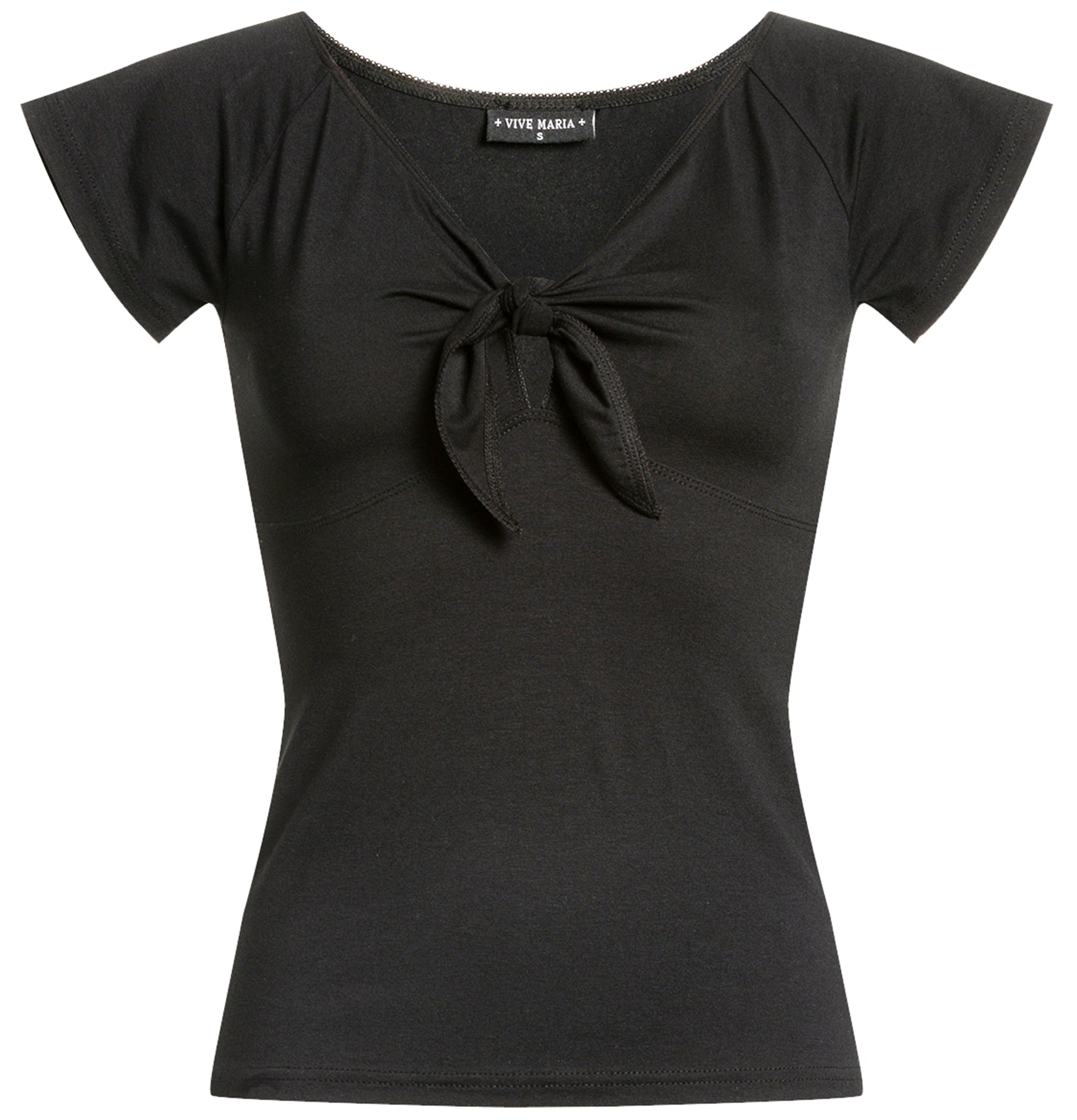 Vive_Maria_NOIR_Retro_50s_Basic_Knot_Tie_SHIRT_Oberteil_-_Schwarz_killer_kirsche_2pMdfBdWyIrrXn