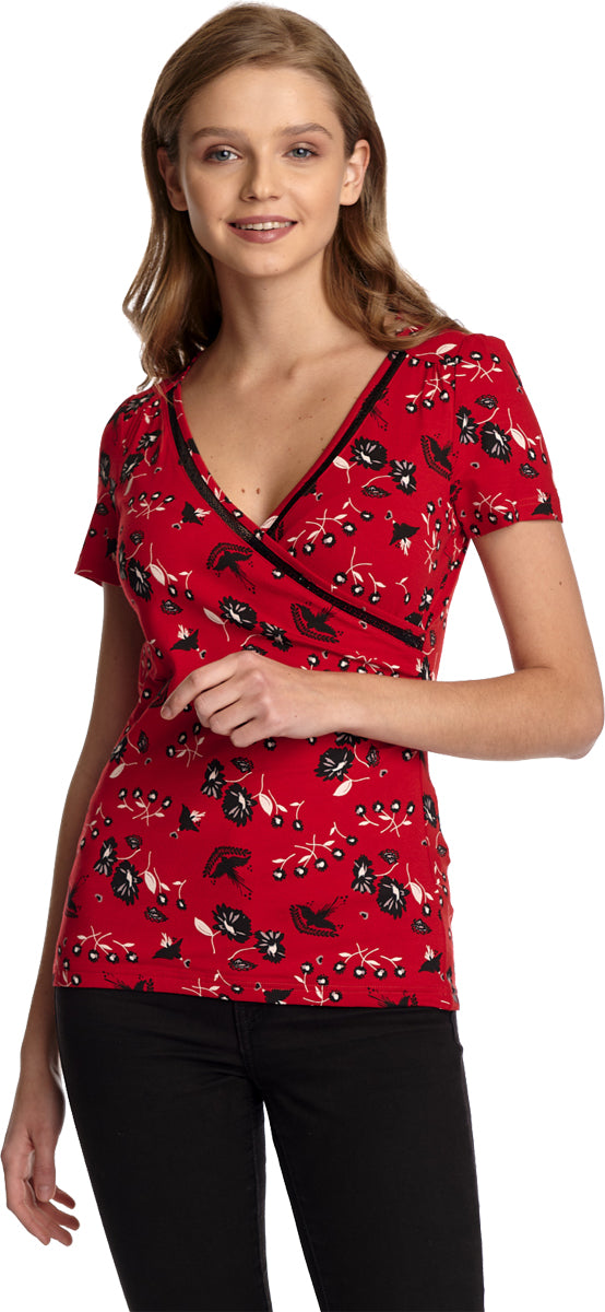 Vive_Maria_PARADISE_SUMMER_Retro_BLUMEN_SCHWALBEN_Kurzarm_SHIRT_Oberteil_killer_kirsche_1