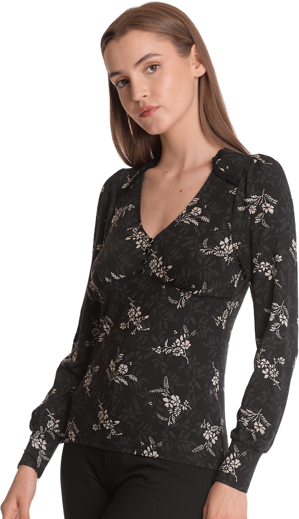 Vive_Maria_REVERIE_FLOWER_Retro_Blumen_V-NECK_Langarm_Ruffle_SHIRT_Top_Oberteil_Killer_Kirsche-5SrzQuauWKTgyK