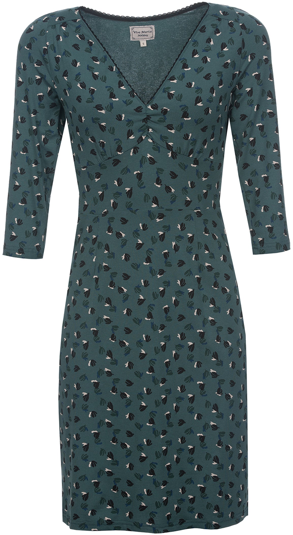 Vive_Maria_SWING_BABE_Vintage_Floral_V-Neck_Retro_34_Arm_DRESS_KleidWNxHwliB3IEUC