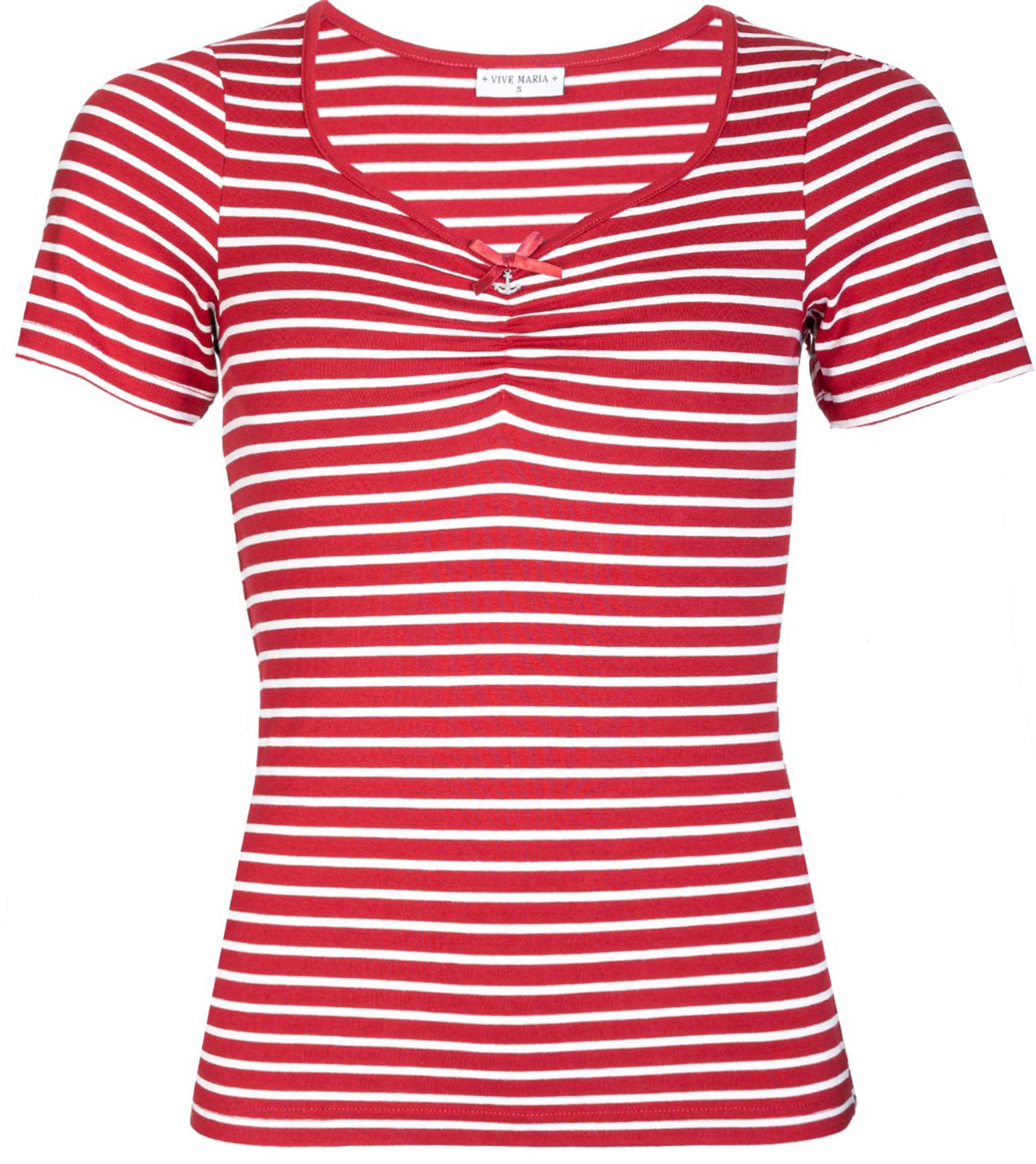 Vive_Maria_Summer_Capri_Sailor_Matrosen_Streifen_Anker_Retro_V-Neck_Kurzarm_SHIRT_Oberteil_killer_kirsche_1