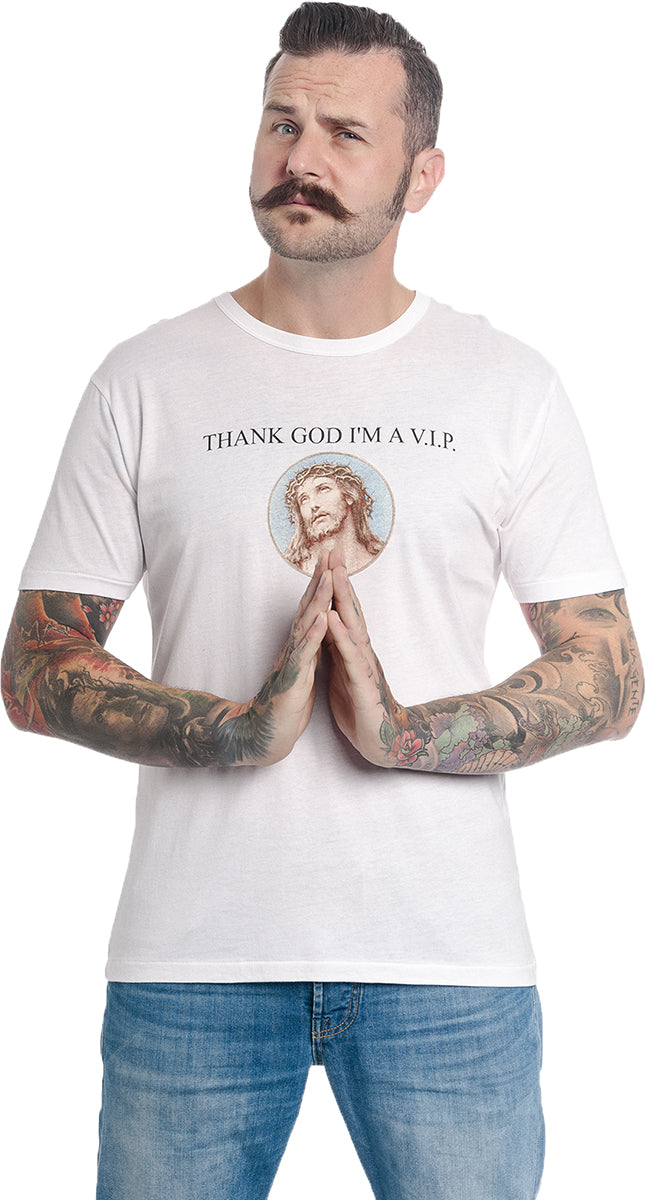 Vive_Maria_THANK_GOD_IM_A_V-I-P-_Retro_JESUS_Kurzarm_Herren_T-SHIRT_Oberteil-3lElgiPWLHI7hz