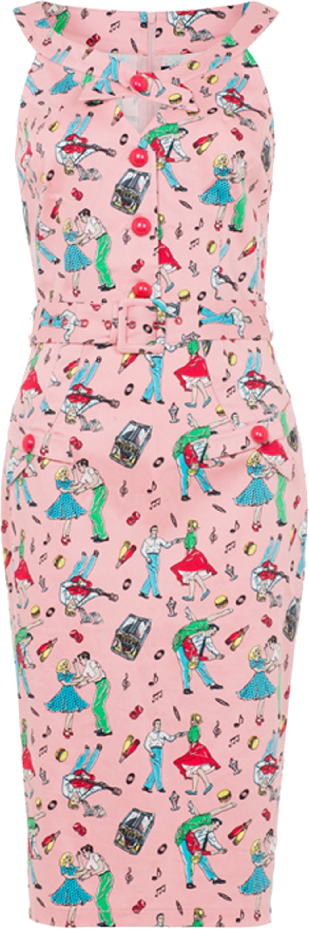 Voodoo_Vixen_ALLISON_Vintage_Dancing_Diner_50s_Keyhole_PENCIL_Kleid_rosa