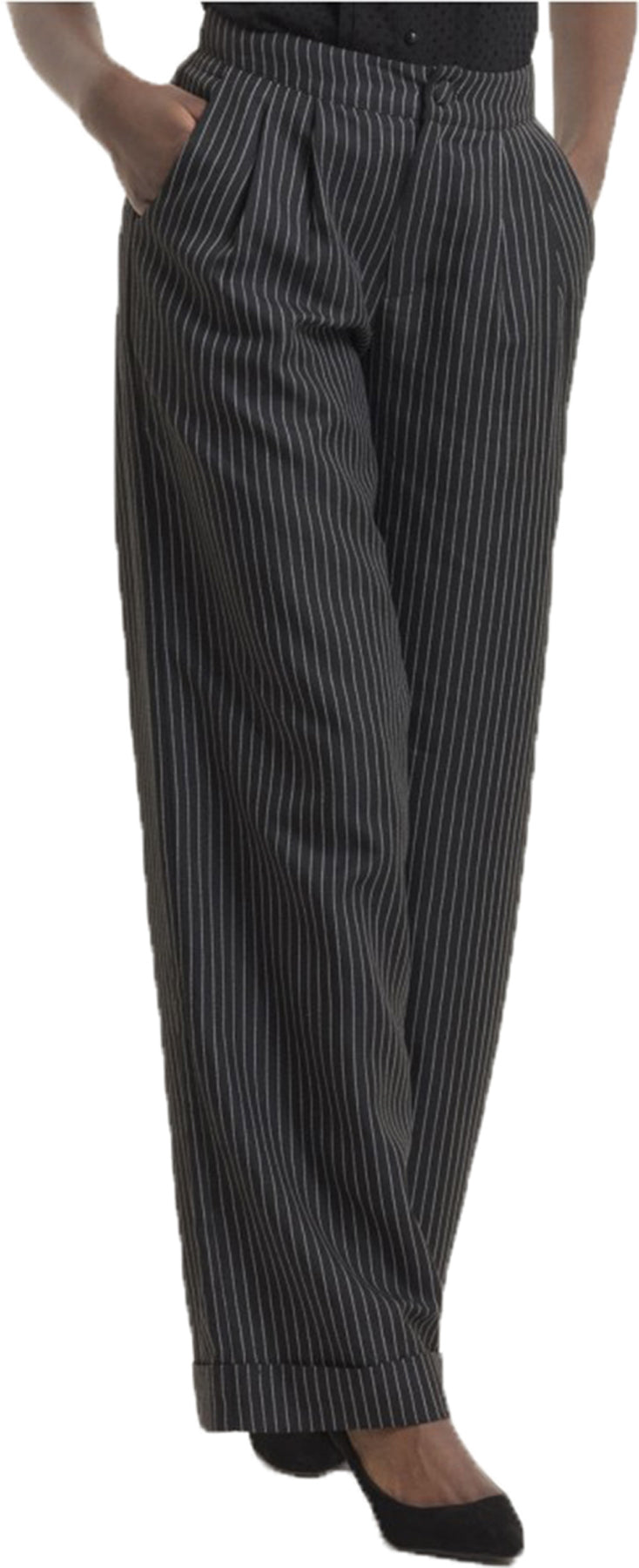 Voodoo_Vixen_AMELIA_Pin_Striped_HIGH_WAISTED_Marlene_Trousers_HOSE_killer_kirsche