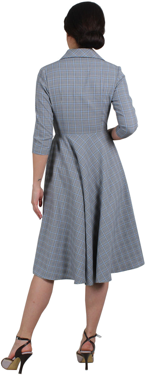 Voodoo_Vixen_BARBARA_Vintage_TARTAN_Check_Buttoned_V-NECK_Swing_Dress_KLEID-3aSSCyqyTJ2BHa
