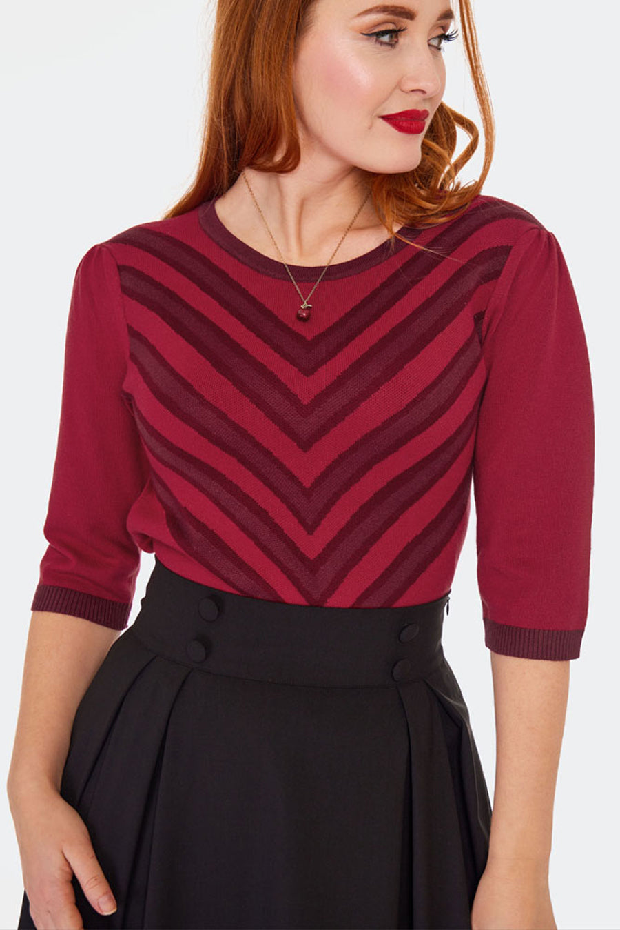 Voodoo_Vixen_BLACK_PLEATED_Vintage_Plain_UNI_50s_SWING_Flare_SKIRT_Rock_Schwarz-4