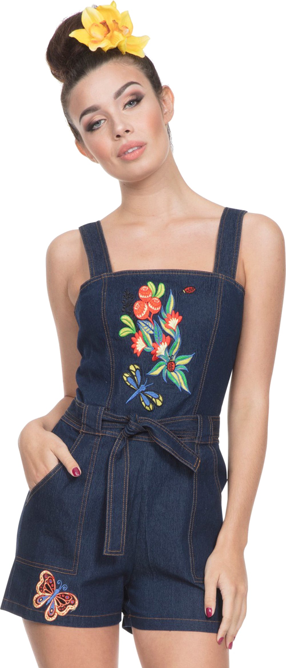 Voodoo_Vixen_CALLIE_Folklore_Denim_Vintage_FLORAL_Jeans_PLAYSUIT