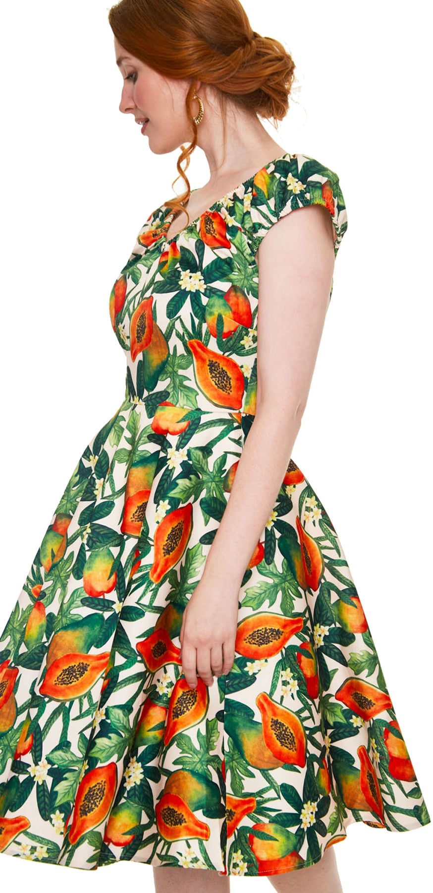 Voodoo_Vixen_CHERIE_50s_TROPICAL_FRUIT_Floral_V-Neck_Retro_SWING_DRESS_Kleid_killer_kirsche_4