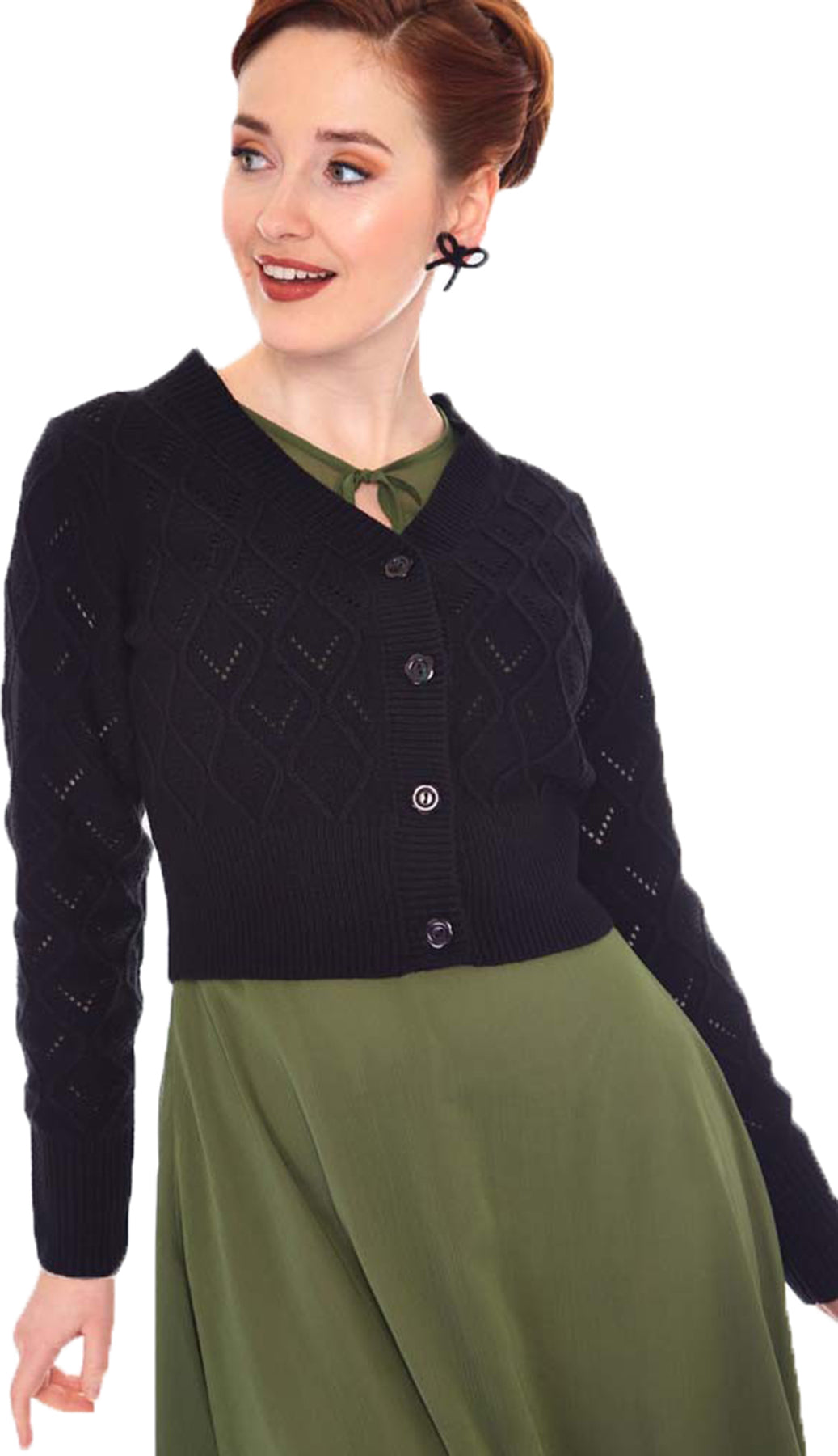 Voodoo_Vixen_CHUNKY_KNIT_50s_BUTTONED_Langarm_CARDIGAN_Strickjacke_Schwarz_Killer_Kirsche-1ZoFvOUpYGzyTv