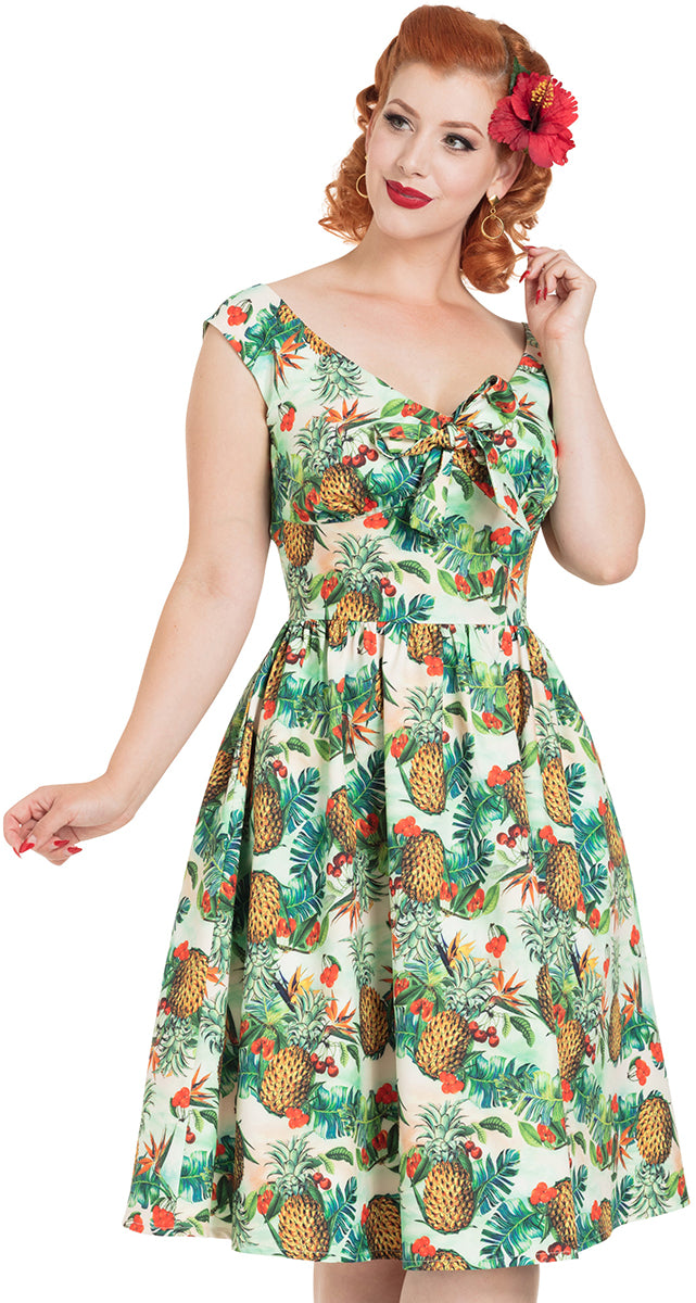 Voodoo_Vixen_DANA_Tropical_CHERRY_Pineapple_Traeger_Dress_KLEID-2