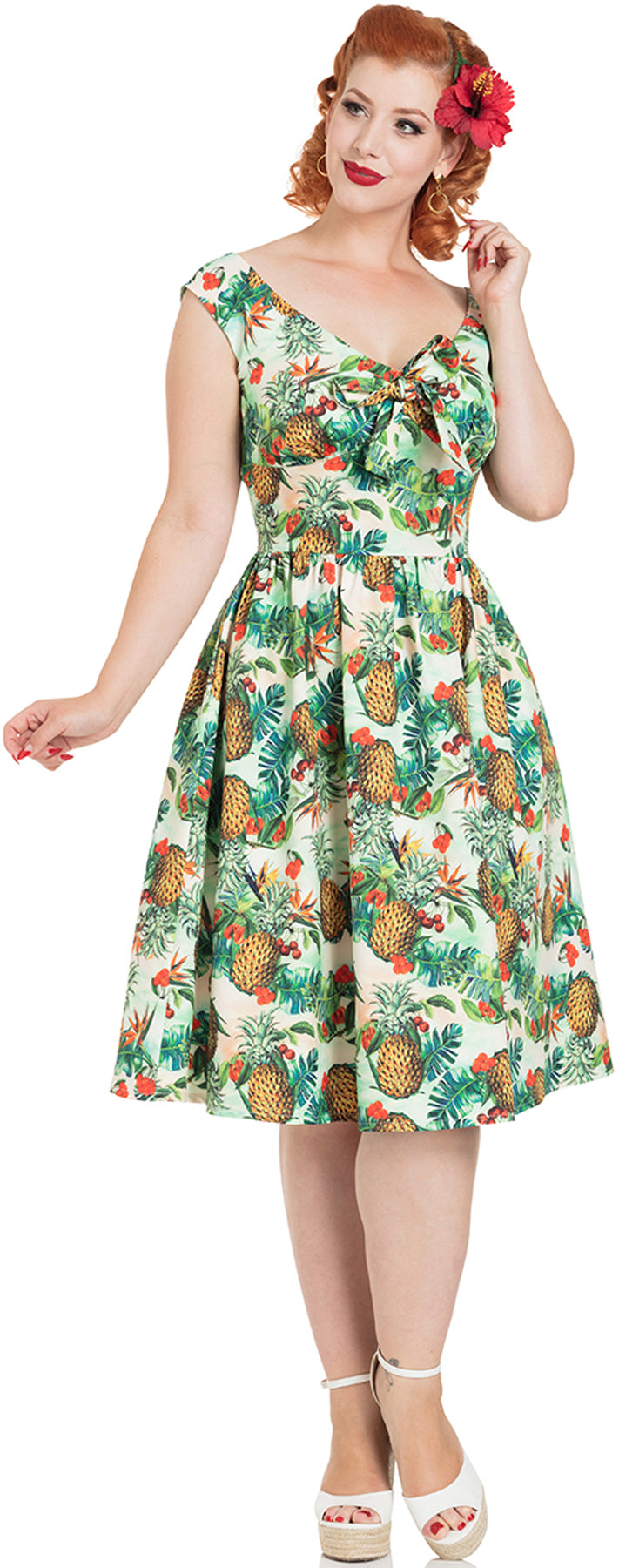 Voodoo_Vixen_DANA_Tropical_CHERRY_Pineapple_Traeger_Dress_KLEID_killer_kirsche