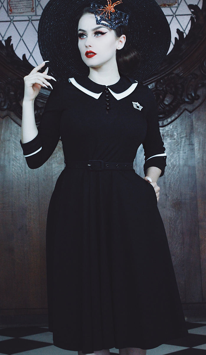 Voodoo_Vixen_DARK_SACREMENT_Vintage_Double_Collared_SWING_DRESS_Kleid-2