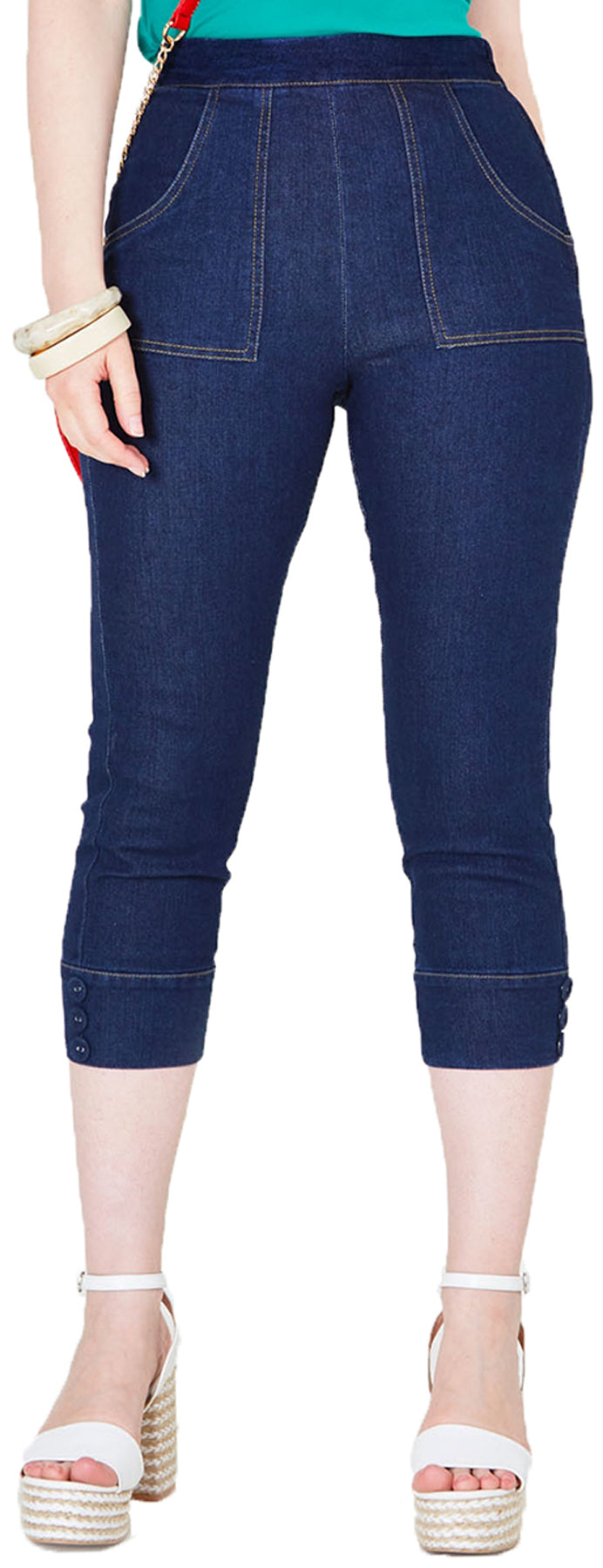 Voodoo_Vixen_EVA_Vintage_HIGH_WAISTED_50s_Slim_Fit_Denim_CAPRI_JEANS_Hose_killer_kirschepVPAwo2Xuya5E