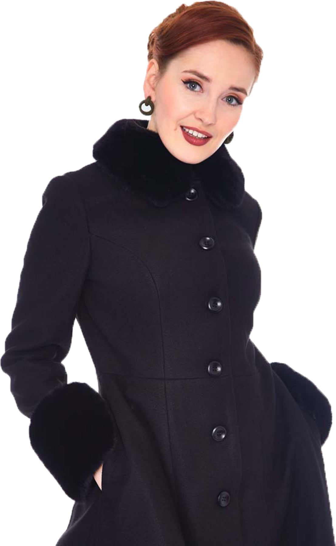 Voodoo_Vixen_FAUX_FUR_TRIM_Vintage_KUNSTFELL_A-Linie_50s_COAT_Mantel_Schwarz_Killer_Kirsche-27tz8O6sVtVWZL