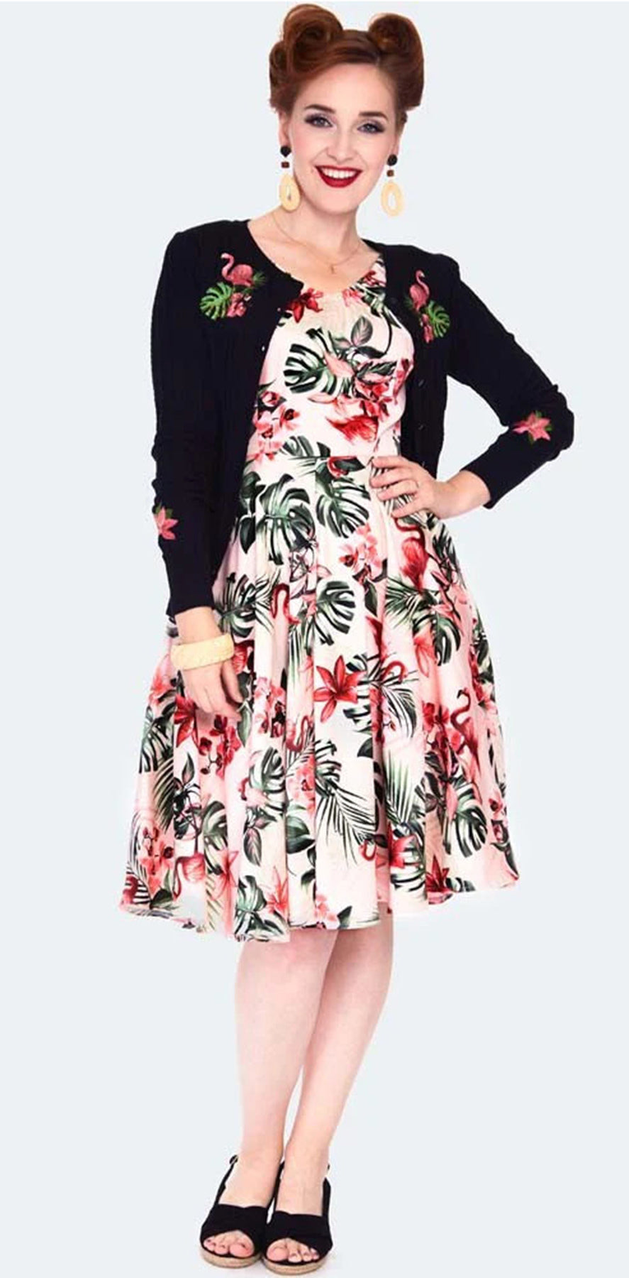 Voodoo_Vixen_FLAMINGO_Langarm_CARDIGAN_Stickjacke_killer_kirsche_5