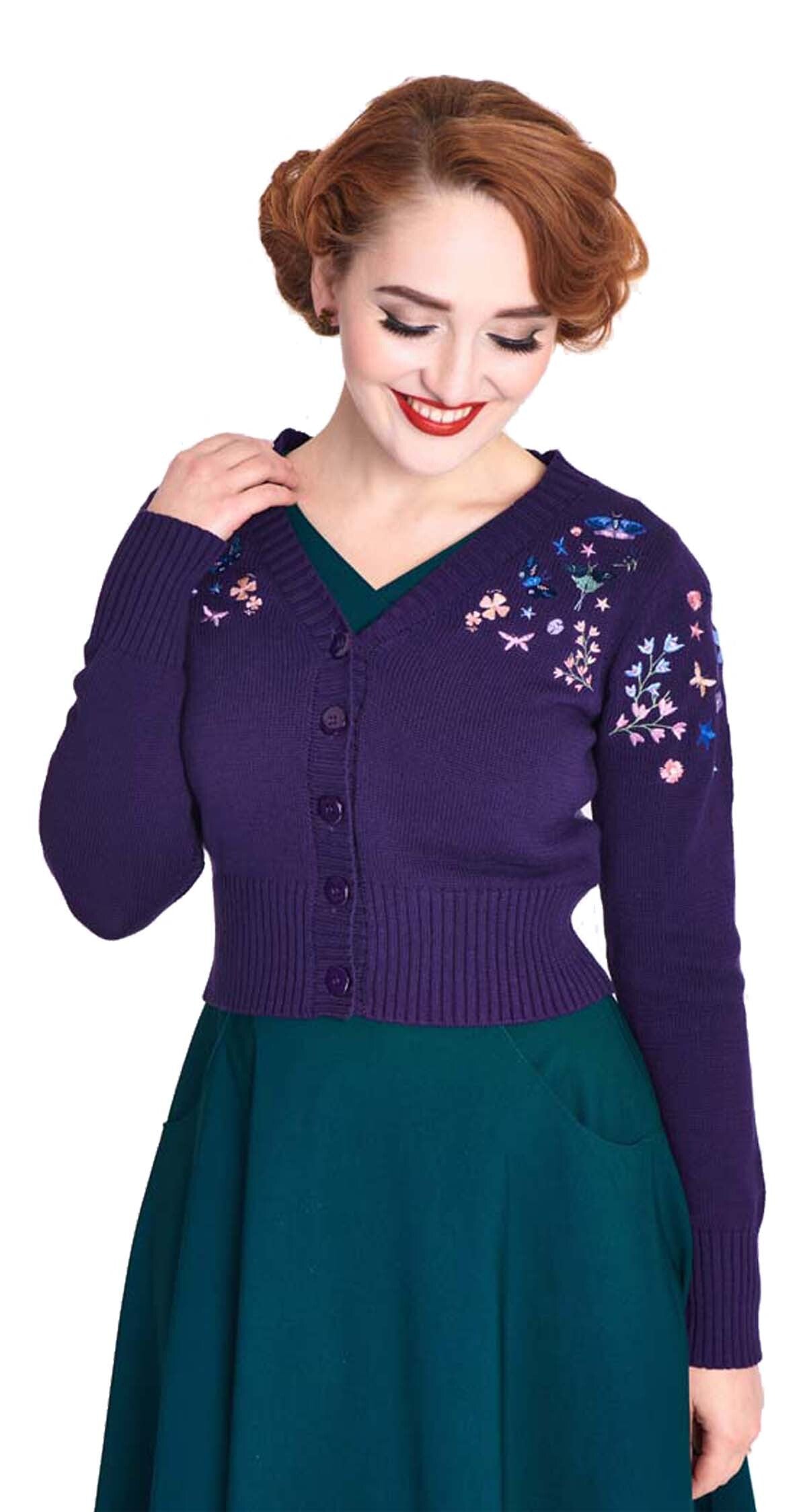 Voodoo_Vixen_FLORAL_and_BUTTERFLY_50s_Langarm_Vintage_CARDIGAN_Strickjacke_Purple-1x4jv5UB80IgB4