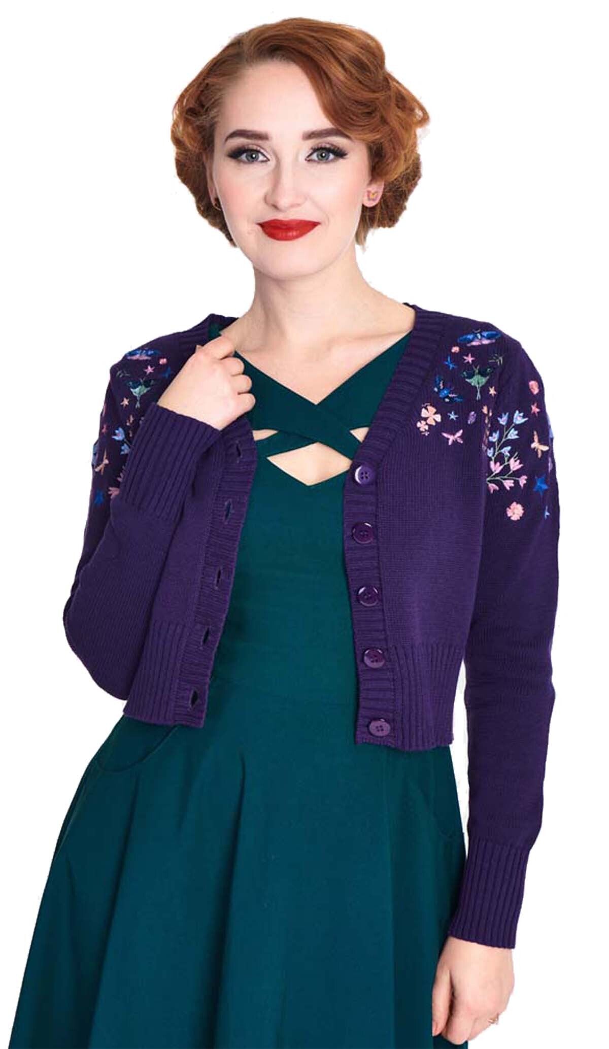 Voodoo_Vixen_FLORAL_and_BUTTERFLY_50s_Langarm_Vintage_CARDIGAN_Strickjacke_Purple-2WDqTAUl0Jw0S1