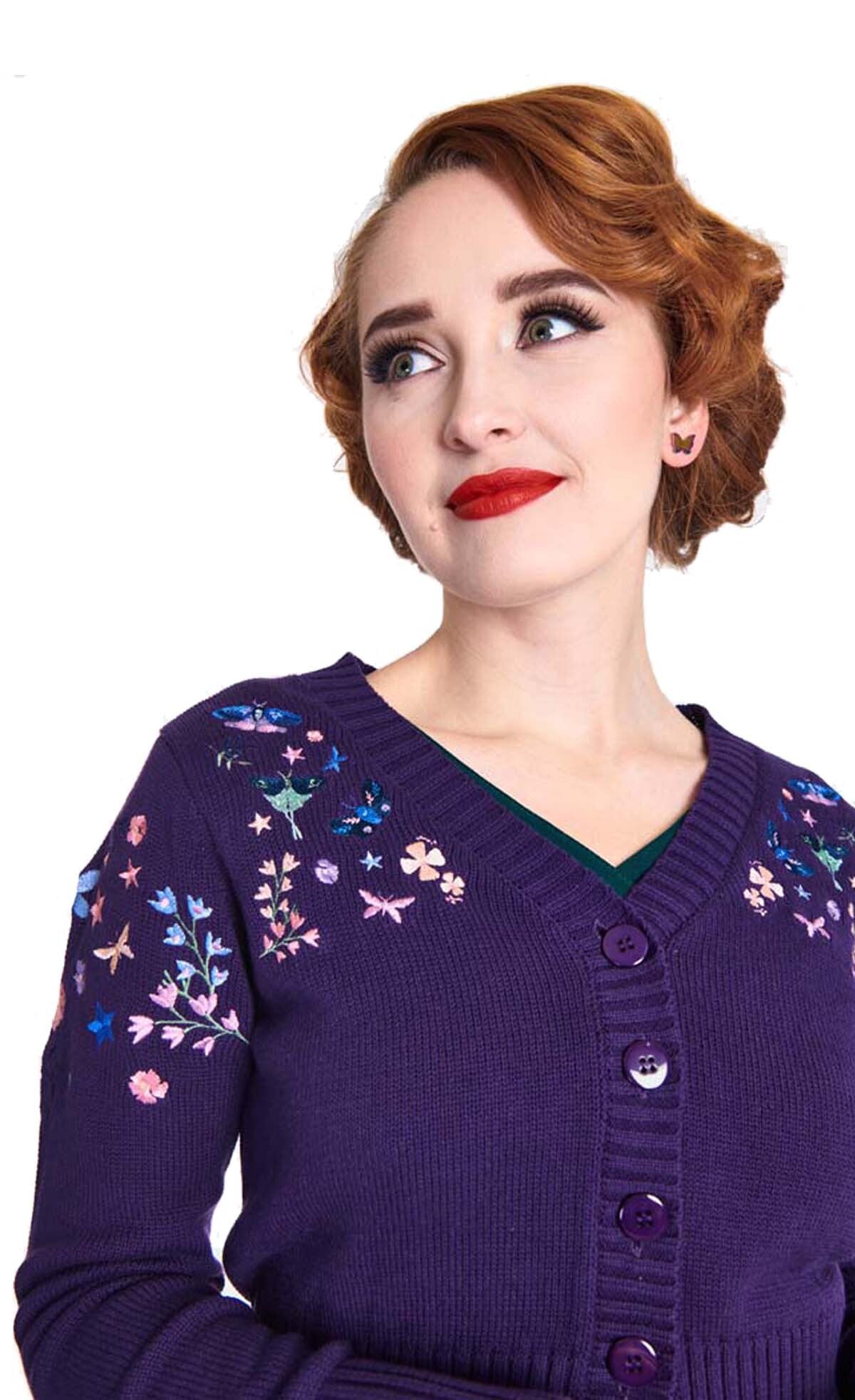 Voodoo_Vixen_FLORAL_and_BUTTERFLY_50s_Langarm_Vintage_CARDIGAN_Strickjacke_Purple-4HTocqQEvSWHvj