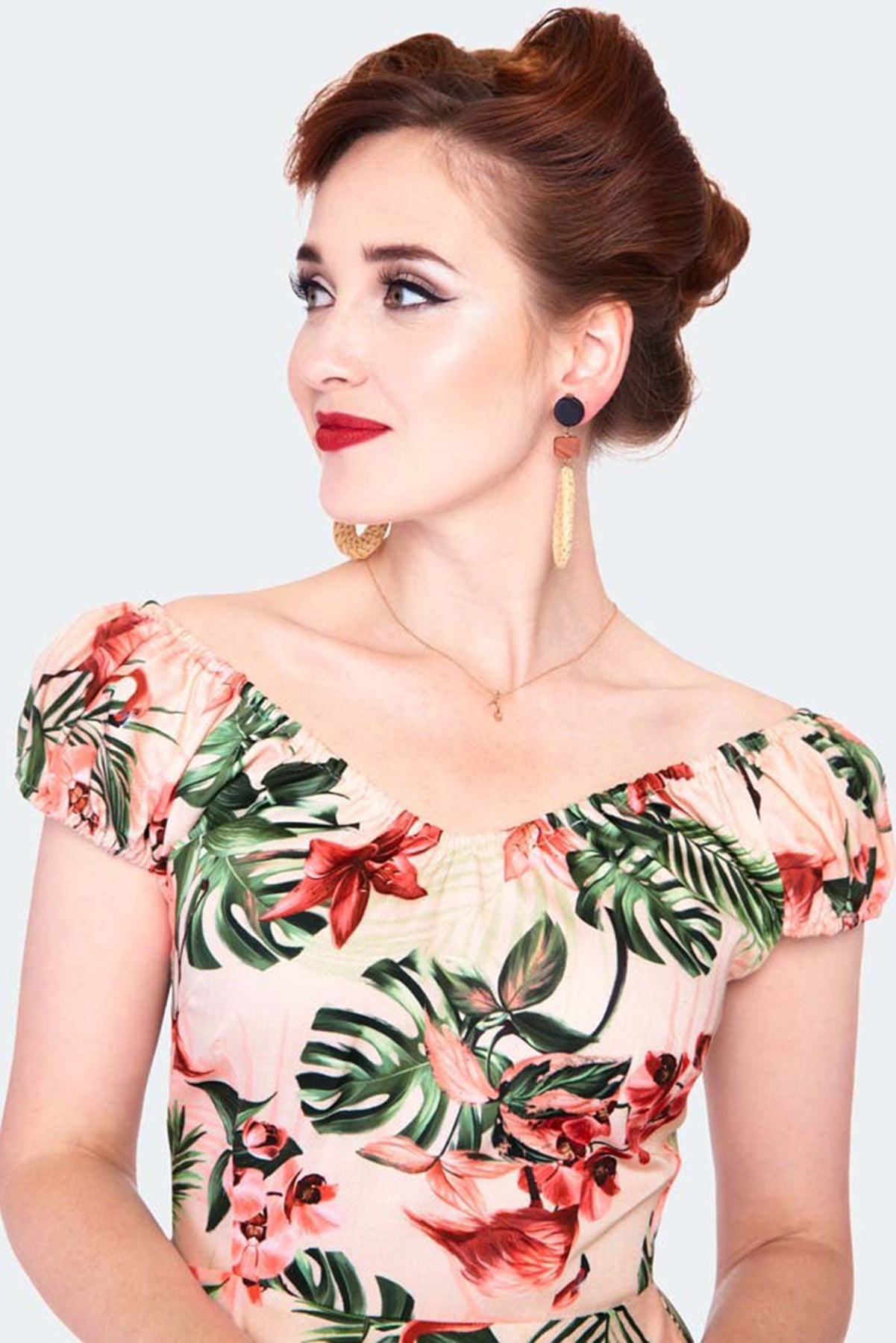 Voodoo_Vixen_Flamingo_50s_TROPICAL_Flowers_Floral_V-Neck_Retro_SWING_DRESS_Kleid_killer_kirsche_4eEM7lVPCdhz3n
