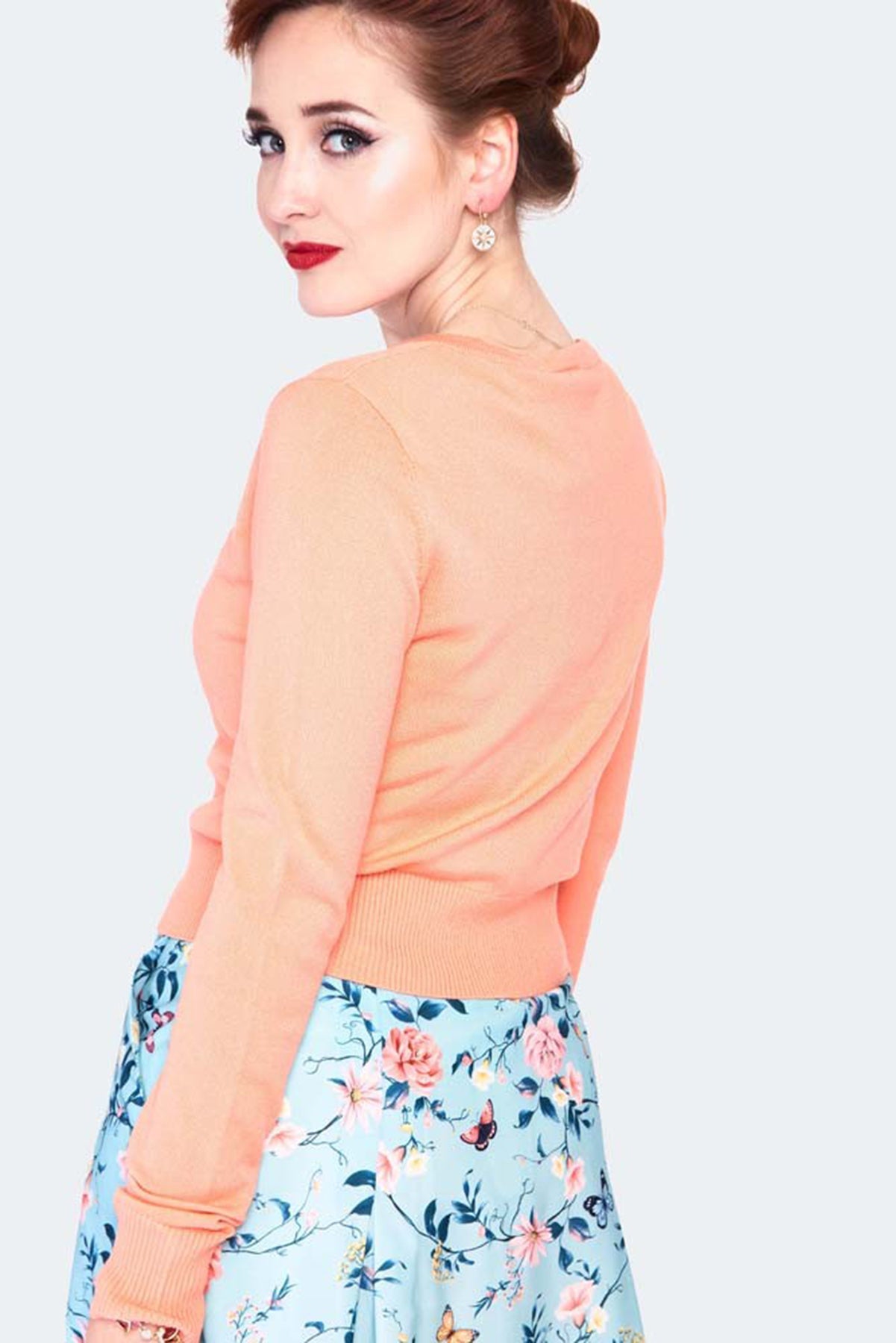 Voodoo_Vixen_Floral_emb_tie_neck_50s_Kurzarm_CARDIGAN_Stickjacke_killer_kirsche_3