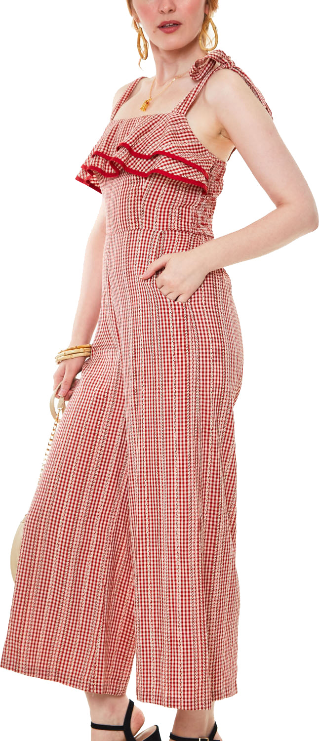 Voodoo_Vixen_GINGHAM_Vintage_KARO_Traeger_Ruffle_Marlene_JUMPSUIT_Overall_killer_kirsche_2