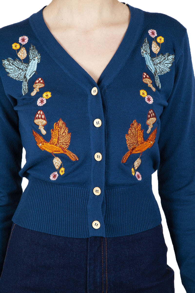 Voodoo_Vixen_GINNY_WOODLAND_Vintage_EMBROIDERED_V-Neck_CARDIGAN_Stickjacke-3