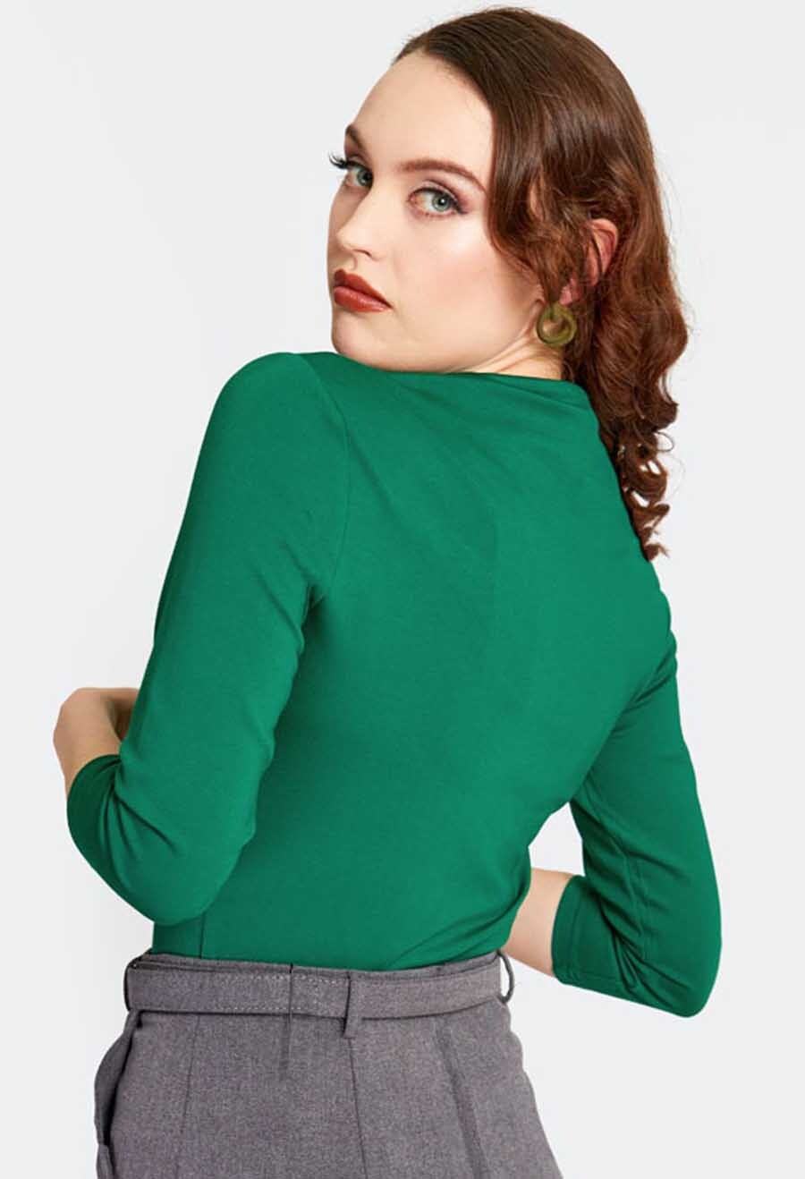 Voodoo_Vixen_GREEN_SWEETHEART_Vintage_Retro_3_4_Arm_Classic_SHIRT_Oberteil_-_Gruen-5