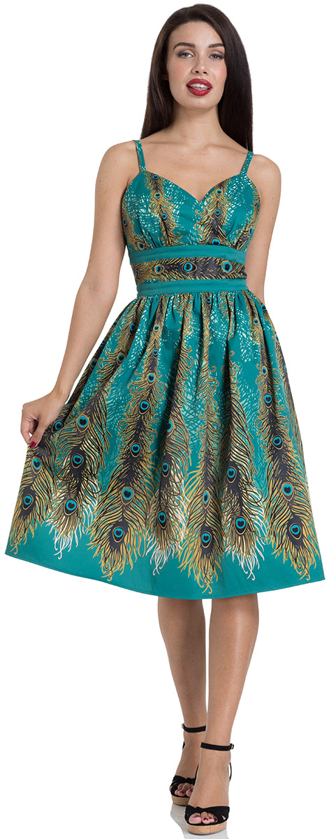 Voodoo_Vixen_HATTIE_Peacock_PFAUEN_Traeger_VINTAGE_Dress_SWING_KLEID-1