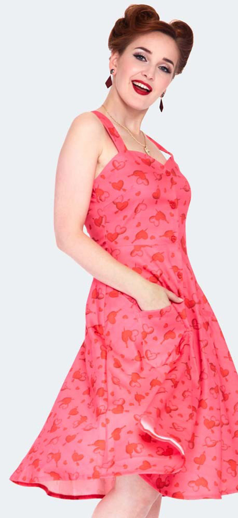 Voodoo_Vixen_Heart_Button_50s_Vintage_Herz_Traeger_SWING_DRESS_Kleid_-_Pink_killer_kirsche_3RlOjvZfkLvSR0