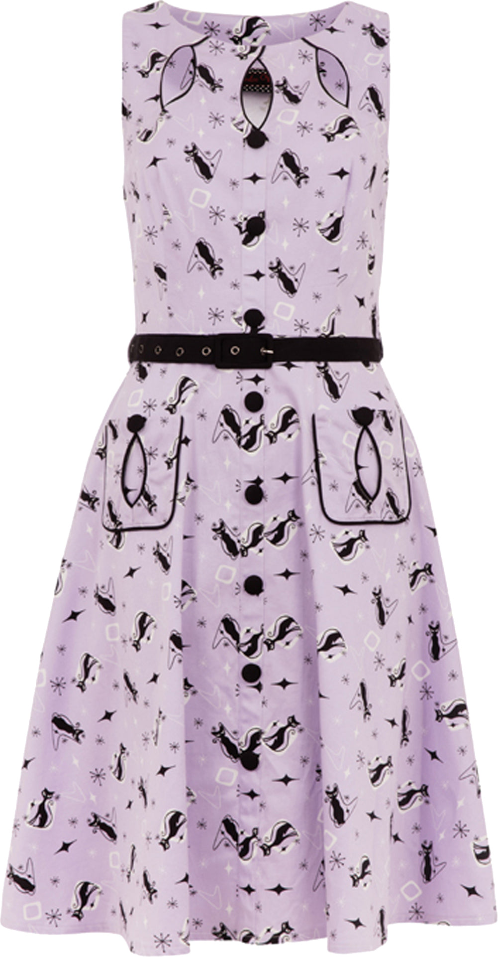 Voodoo_Vixen_KITTY_Cat_Vintage_PEEPHOLE_Flat_SWING_Dress_KLEID_LavendelV4SFFuQ6KRlA7