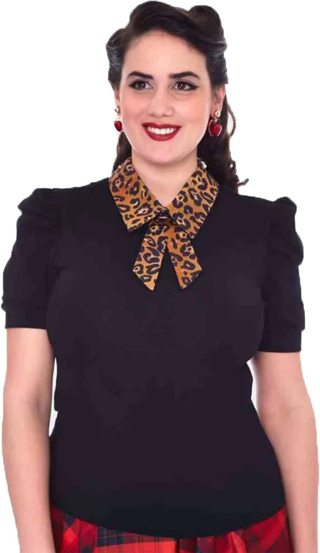 Voodoo_Vixen_LEOPARD_COLLAR_Retro_PUFFaeRMEL_50s_Oberteil_SHIRT_Bluse_Killer_Kirsche-2