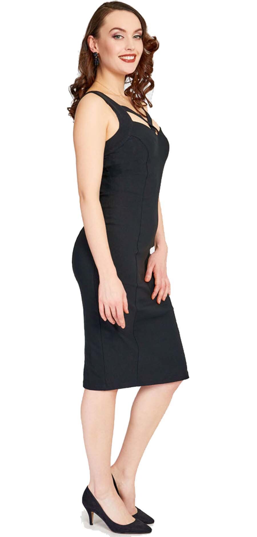 Voodoo_Vixen_LILLY_PIN_UP_Cross_Strap_Vintage_Cut-Out_PENCIL_Wiggle_DRESS_Bleistiftkleid_Schwarz-3