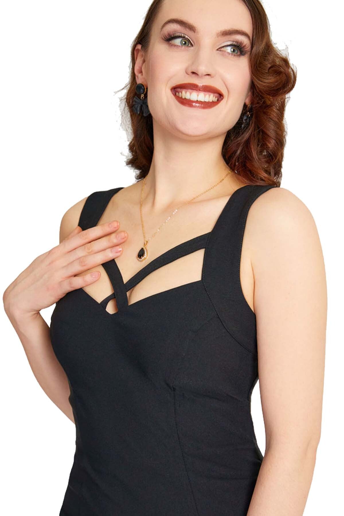 Voodoo_Vixen_LILLY_PIN_UP_Cross_Strap_Vintage_Cut-Out_PENCIL_Wiggle_DRESS_Bleistiftkleid_Schwarz-4