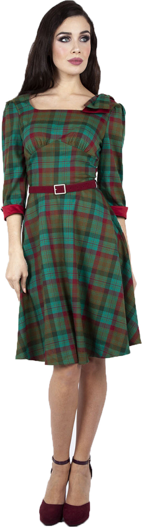 Voodoo_Vixen_LISLE_FOREST_Vintage_TARTAN_Schleifen_Swing_Dress_KLEID_killer_kirscheYL61W8SCjJXXi