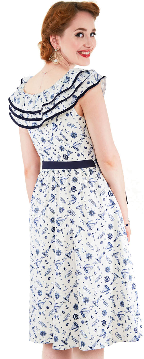 Voodoo_Vixen_MAGDALENA_Vintage_NAUTICAL_PRINT_Volant_KLEID_Swing_Dress_killer_kirsche_4
