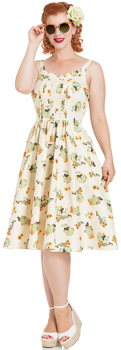 Voodoo_Vixen_MARIA_Kaktus_CACTUS_Bird_SUNFLOWER_Traeger_Dress_KLEID-1
