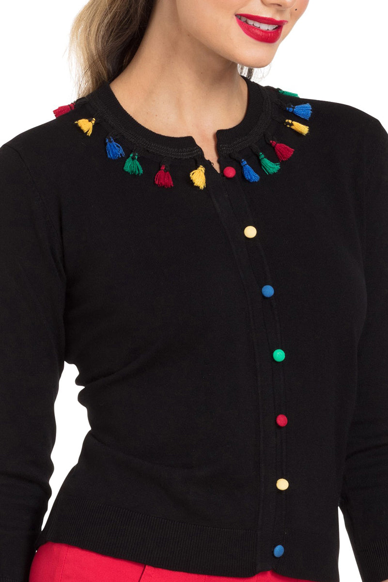 Voodoo_Vixen_MARIA_Vintage_Multi_Trim_TASSLE_Quasten_CARDIGAN_Strickjacke-3