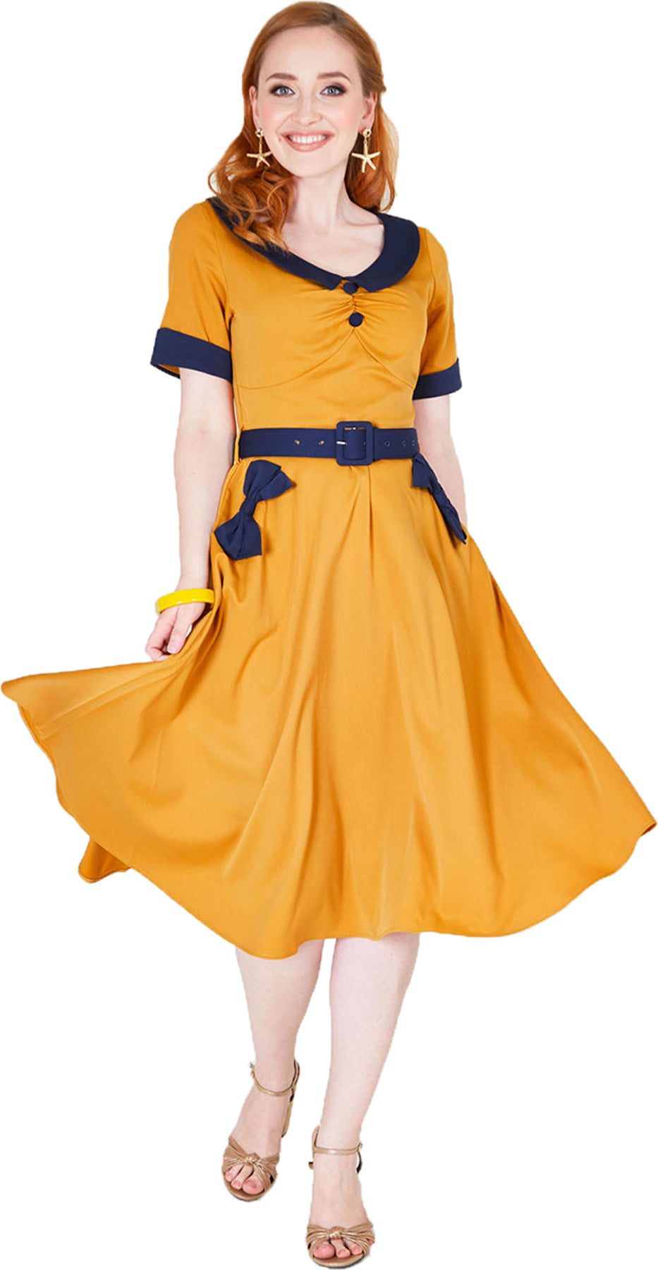 Voodoo_Vixen_MARYANN_Vintage_TWO-TONE_Schleifen_Kurzarm_KLEID_Swing_Dress_killer_kirsche