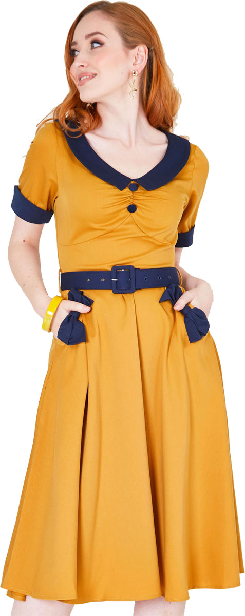 Voodoo_Vixen_MARYANN_Vintage_TWO-TONE_Schleifen_Kurzarm_KLEID_Swing_Dress_killer_kirsche_1