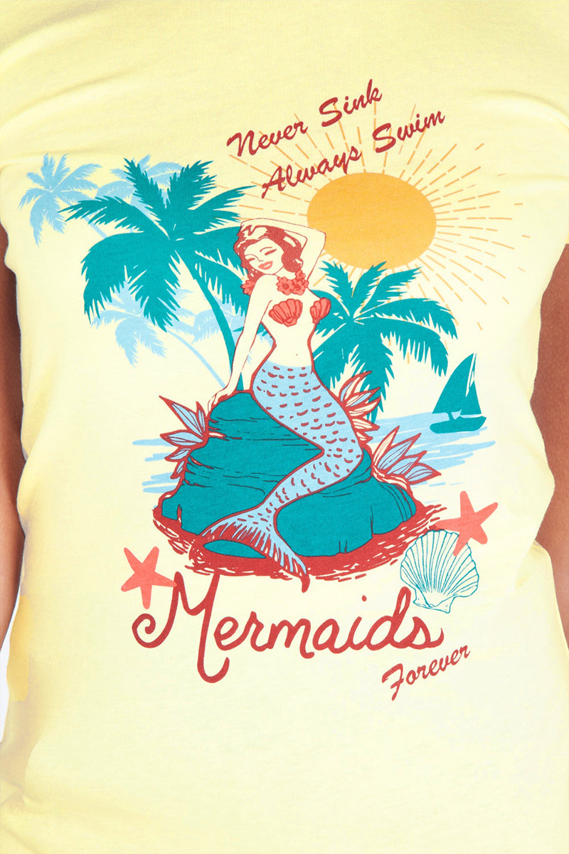 Voodoo_Vixen_MERMAIDS_FOREVER_Pin_Up_Meerjungfrau_Palmen_KURZARM_T-SHIRT-2