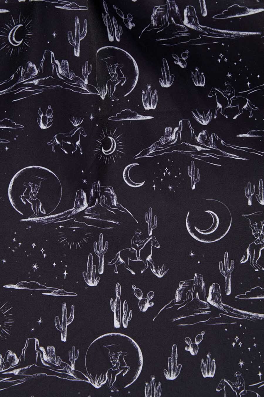 Voodoo_Vixen_MIDNIGHT_WESTERN__Rodeo_Vintage_Cowgirl_50s_Flare_SKIRT_Rock_-_Dunkelblau-4