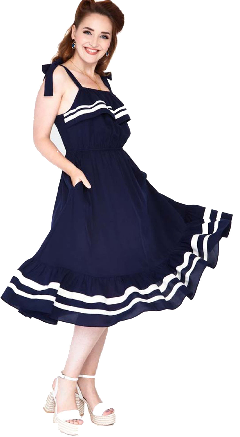 Voodoo_Vixen_NAUTICAL_Bust_Ruffle_50s_Vintage_Sailor_Matrosen_SWING_DRESS_Kleid_-_Blau_killer_kirsche