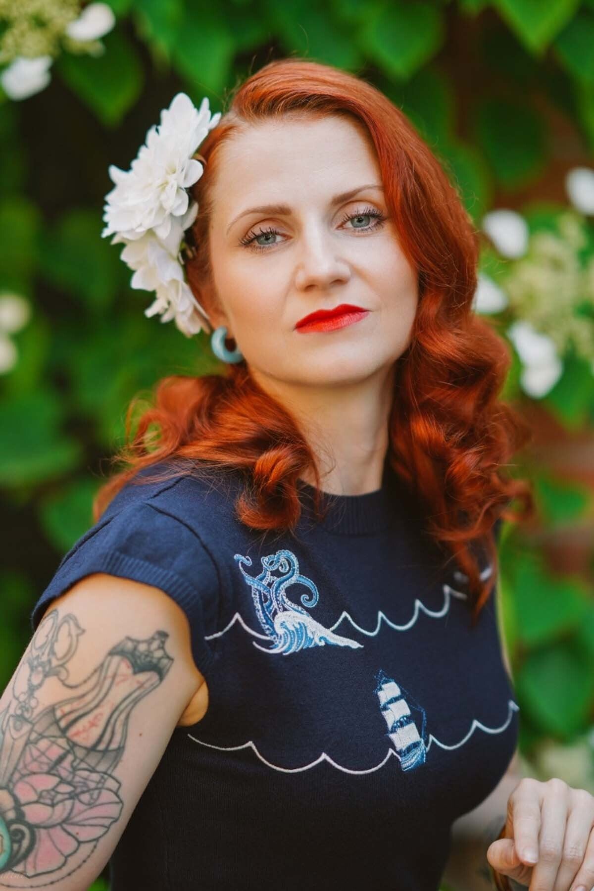 Voodoo_Vixen_NAUTICAL_WAVE_Vintage_Sailor_Oberteil_Knit_JUMPER_Pullover_-_Navy-5