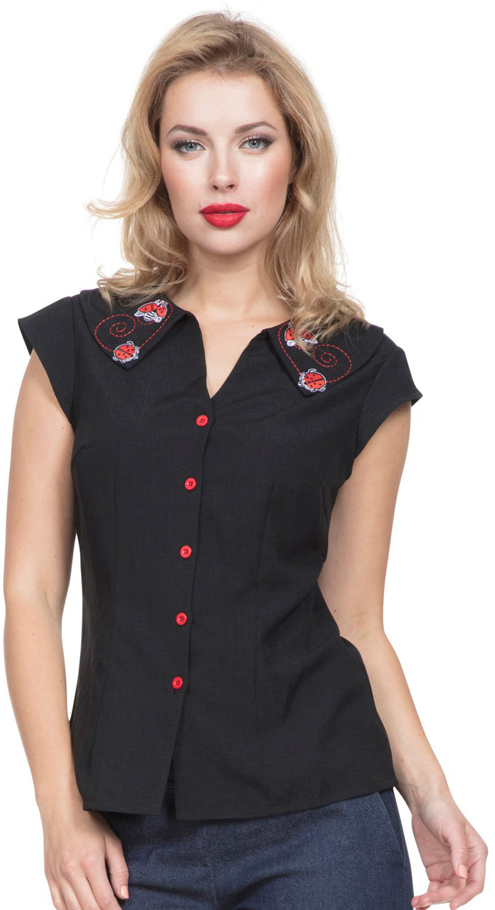 Voodoo_Vixen_NENA_Rodeo_LADYBIRD_Heart_Vintage_Collar_BLUSE_killer_kirscheycoZThxToySzB