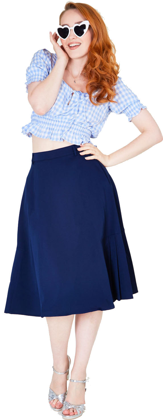 Voodoo_Vixen_Nyla_Knee-length_falten_uni_SWING_SKIRT_Rock_killer_kirsche_1